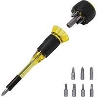 Tournevis 8-en-1 Tru-Grip avec raccourci, 6-57/100" lo, Prise Plastique Maritime Industrial Rubber