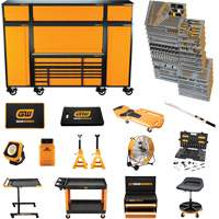 MEGAMOD Mechanics Tool Set in Premium Modular Foam Trays with Tool Storage & Shop Equipment, 1858 Pieces Maritime Industrial Rubber