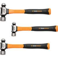 Ball Pein Hammers with Fiberglass Handles Set, 3 Pieces Maritime Industrial Rubber