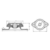 Anti-Vibration Cupmounts Maritime Industrial Rubber