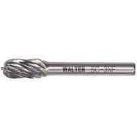 Double Cut Cylindrical Round Nose Carbide Burr, 1/2" Dia., 1" Depth of Cut Maritime Industrial Rubber