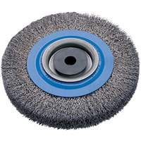 Brosses rotatives &agrave; fils torsad&eacute;s d'&eacute;tabli, 8" dia., Fils 0,0118", Arbre 5/8" - 1-1/4" Maritime Industrial Rubber