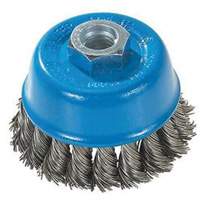 Brosse &agrave; fils nou&eacute;s torsad&eacute;s, 3" dia. x M10x1,25 arbre Maritime Industrial Rubber