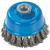 Brosse &agrave; fils nou&eacute;s torsad&eacute;s, 3" dia. x M14 arbre Maritime Industrial Rubber