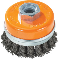 Brosse &agrave; fils nou&eacute;s torsad&eacute;s, 5" dia. x 5/8"-11 arbre Maritime Industrial Rubber