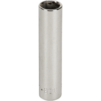 Socket, 8 mm, 1/4" Drive, 6 Points, Deep Maritime Industrial Rubber