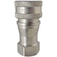 RACCORD HYDRAULIQUE FERMETURE 2 VOIES,1/4NPT,ACI, Laiton/Acier inoxydable Maritime Industrial Rubber