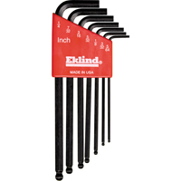 Balldrive L-Style Hex Key Set, 7 Pcs. Maritime Industrial Rubber