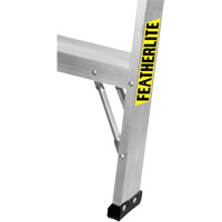 Industrial-Duty Sawhorse, 2' H x 31.9375" W x 23.50" D, 300 lbs. Capacity, Aluminum Maritime Industrial Rubber