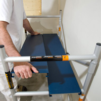 Mobile Work Scaffolding - Mini Scaffoldings, Aluminum Frame, 42" D x 48-1/2" H Maritime Industrial Rubber