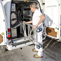 Mobile Work Scaffolding - Mini Scaffoldings, Aluminum Frame, 42" D x 48-1/2" H Maritime Industrial Rubber