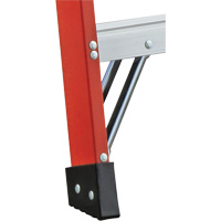 6600 AA Series Industrial Extra Heavy-Duty 2-Way Stepladders, Fibreglass, 375 lbs. Capacity, 4' Maritime Industrial Rubber