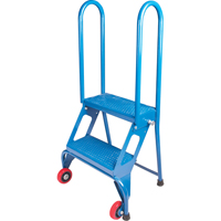 &eacute;chelle pliante portative, 2 marches, Perfor&eacute;, Hauteur 20" Maritime Industrial Rubber