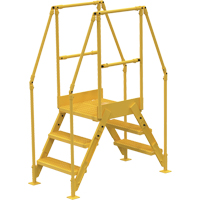 Crossover Ladder, 54-1/2" Overall Span, 30" H x 24" D, 24" Step Width Maritime Industrial Rubber