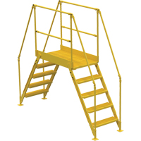 Crossover Ladder, 103-1/2" Overall Span, 50" H x 48" D, 24" Step Width Maritime Industrial Rubber