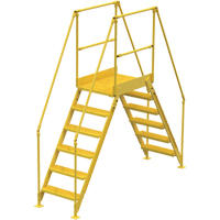 Crossover Ladder, 104" Overall Span, 60" H x 36" D, 24" Step Width Maritime Industrial Rubber
