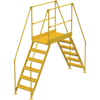 Crossover Ladder, 116" Overall Span, 60" H x 48" D, 24" Step Width Maritime Industrial Rubber