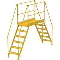 Crossover Ladder, 128" Overall Span, 60" H x 60" D, 24" Step Width Maritime Industrial Rubber