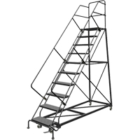 &eacute;chelles en angle de s&eacute;curit&eacute;, 9 marches, Perfor&eacute;, Inclinaison 50°, Hauteur 90" Maritime Industrial Rubber