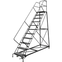 &eacute;chelles en angle de s&eacute;curit&eacute;, 11 marches, Perfor&eacute;, Inclinaison 50°, Hauteur 110" Maritime Industrial Rubber