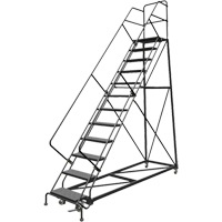 &eacute;chelles en angle de s&eacute;curit&eacute;, 12 marches, Perfor&eacute;, Inclinaison 50°, Hauteur 120" Maritime Industrial Rubber