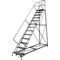 &eacute;chelles en angle de s&eacute;curit&eacute;, 13 marches, Perfor&eacute;, Inclinaison 50°, Hauteur 130" Maritime Industrial Rubber