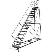 &eacute;chelles en angle de s&eacute;curit&eacute;, 15 marches, Perfor&eacute;, Inclinaison 50°, Hauteur 150" Maritime Industrial Rubber