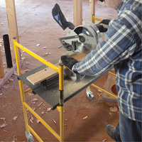 Jobsite Series 4' Basic Mini Scaffold Kit, Steel Frame, 41" D x 45-3/4" H Maritime Industrial Rubber