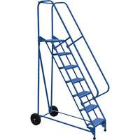 &eacute;chelle escamotable et portative Roll-A-Fold, 7 marches, Perfor&eacute;, Hauteur 70" Maritime Industrial Rubber