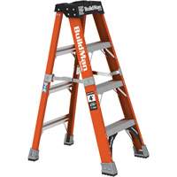 Step Ladder, 4', Fibreglass, 375 lbs. Capacity, Type 1AA Maritime Industrial Rubber