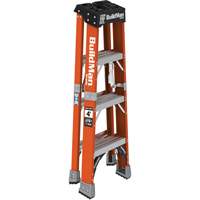 Step Ladder, 4', Fibreglass, 375 lbs. Capacity, Type 1AA Maritime Industrial Rubber