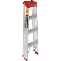 Step Ladder, 4', Aluminum, 200 lbs. Capacity, Type 3 Maritime Industrial Rubber
