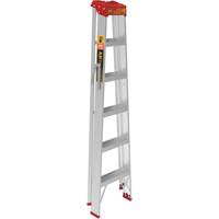 Step Ladder, 6', Aluminum, 200 lbs. Capacity, Type 3 Maritime Industrial Rubber