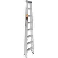 Step Ladder, 8', Aluminum, 225 lbs. Capacity, Type 2 Maritime Industrial Rubber