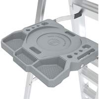 Step Ladder with Paint Tray, 10', Aluminum, 225 lbs. Capacity, Type 2 Maritime Industrial Rubber