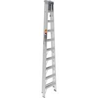 Step Ladder with Paint Tray, 10', Aluminum, 225 lbs. Capacity, Type 2 Maritime Industrial Rubber