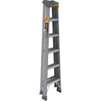 Step Ladder, 6', Fibreglass, 225 lbs. Capacity, Type 2 Maritime Industrial Rubber