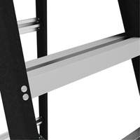 Step Ladder with Paint Tray, 10', Fibreglass, 250 lbs. Capacity, Type 1 Maritime Industrial Rubber