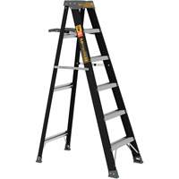 Step Ladder with Paint Tray, 6', Fibreglass, 250 lbs. Capacity, Type 1 Maritime Industrial Rubber