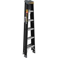 Step Ladder with Paint Tray, 6', Fibreglass, 250 lbs. Capacity, Type 1 Maritime Industrial Rubber