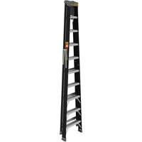 Step Ladder with Paint Tray, 10', Fibreglass, 250 lbs. Capacity, Type 1 Maritime Industrial Rubber