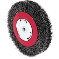101F-3M Crimped Wire Wheel, 6" Dia., 0.014" Fill, 1/2"/2"/5/8" Arbor Maritime Industrial Rubber