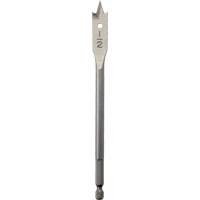 Flat Boring Bit, 1/2" Diameter, 1/4" Hex Shank, 6" Length Maritime Industrial Rubber