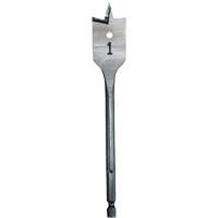 Flat Boring Bit, 1" Diameter, 1/4" Hex Shank, 6" Length Maritime Industrial Rubber