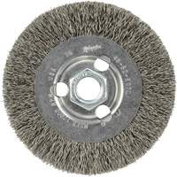 Disque &agrave; fils cr&ecirc;p&eacute;s, 4" dia., Fils 0,12", Arbre 5/8"-11 Maritime Industrial Rubber