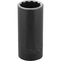 Socket, Impact, 1-1/8", 1/2" Drive, 12 Points, Deep Maritime Industrial Rubber
