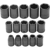 Socket Set, Impact, 1/2" Drive, 6 Points Maritime Industrial Rubber