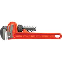 Heavy-Duty Cast Iron Pipe Wrench, 3/4" Jaw Capacity, 6" Long, Powder Coated Finish, None Handle Maritime Industrial Rubber