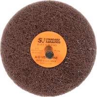 Standard Abrasives Buff & Blend Wheel, 3" Dia. x 1" W, 1/4" Arbor, Aluminum Oxide Maritime Industrial Rubber