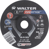 Meule PIPEFITTER, 4-1/2" x 1/8", Arbre 7/8", Type 27 Maritime Industrial Rubber